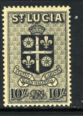 St.  Lucia Kgvi 1938 - 48 10s Device Of St.  Lucia Sg138 Vlm/mint