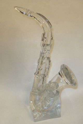 Kristalcolor Italy Crystal Saxophone Figurine 7 " Inches.  Tall