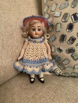 Pretty Antique German Large Rare Size 6” Kestner All Bisque Doll Mold 208