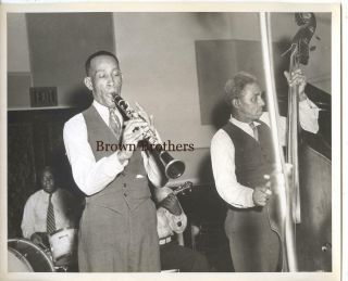 Vintage 1940s George Lewis Jazz Clarinetist & Upright Bass Photo 5 - Brown Bros