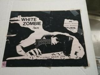White Zombie Dwarves Music San Francisco 1988 Flyer