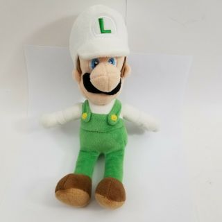 Rare White Hat 10” Nintendo Mario Bros Luigi Stuffed Plush Toy Doll