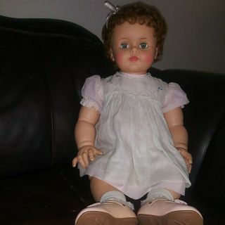 Vintage Suzy Play Pal Ideal Doll 28 Inches Red Hair Face