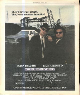 (rst9) Poster/advert 13x11 " John Belushi & Dan Akroyd In The Blues Brothers