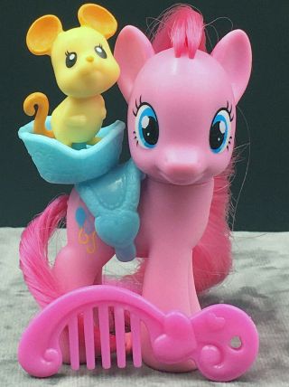 My Little Pony Mlp G4 3 " Brushable Pinkie Pie W/ Mouse Friend Wave 1 2010