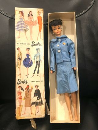 Vintage 1959 Barbie Doll Pony Tail Stock No.  850 With Box