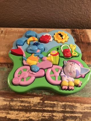 Vintage Blues Clues And Periwinkle Bike Riding Plastic Toddler Puzzle