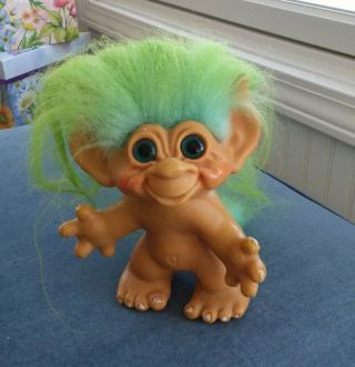Dam Tailed Troll 6.  5 " Great Vintage With Hair And Eyes