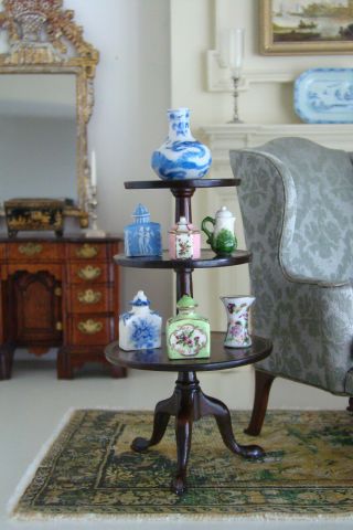 Vintage Artisan Jean Yingling Miniature Meissen Porcelain Style Tea Caddy 1980s