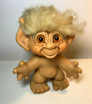 Vtg Troll With Tail 1965 Dam Things 6.  5 " Tall Tailed Good Luck D.  A.  M