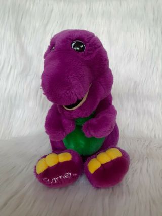 Lyons Group Vintage 1992 Barney Purple Dinosaur Plush Fully Body Hand Puppet