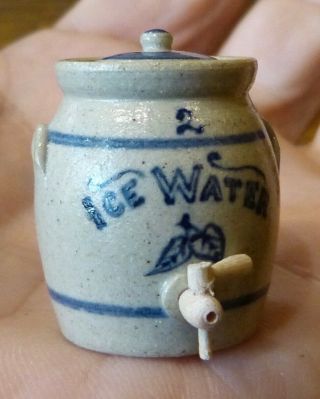 Igma Artisan Jane Graber Miniature Rare Ice Water Fountain/jug: 1:12 Scale