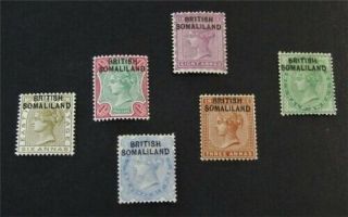 Nystamps British Somaliland Protectorate Stamp 1//13 Og H $31