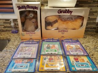 Teddy Ruxpin & Grubby With Cord And Cassettes