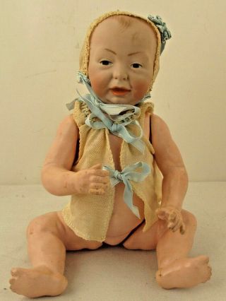 Antique German Bisque K R Character Baby Doll 100
