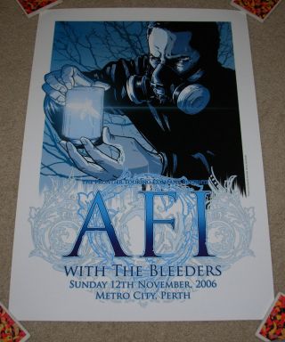 Afi Concert Gig Poster Print Perth 11 - 12 - 06 2006 Silkscreen Tour