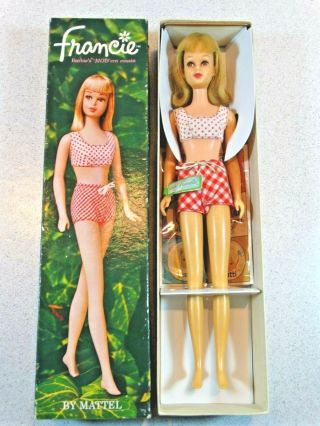 Barbie: Vintage Blonde Straight Leg Francie Doll W/box