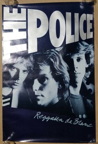The Police Reggatta De Blanc 1979 Vintage Store Promo Rock Poster