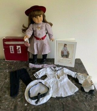 1986 Pleasant Company Samantha Doll With Book/accessories/sailor Outfit