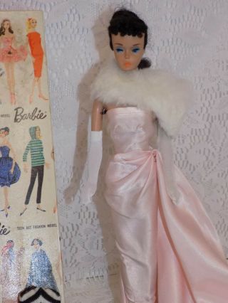 Vintage Mattel 4 Pony Tail Barbie Doll W/box Enchanted Evening