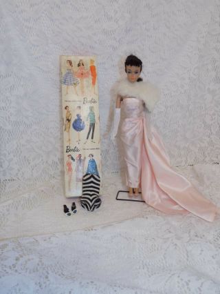 Vintage Mattel 4 Pony Tail Barbie Doll w/Box Enchanted Evening 2