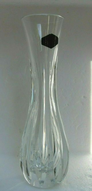 French St.  Saint - Louis Sparkling Crystal Cristal Vase 9 7/8 " Inches Tall