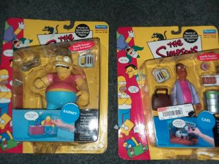 Playmates The Simpsons Intelli - Tronic Voice Activated Barney & Carl Simpson 2000