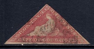 Cape Of Good Hope — Scott 3 (sg 5a) —1858 1d Rose On White — — Scv $240