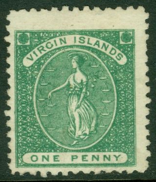 Edw1949sell : Virgin Islands 1866 Scott 1 Very Fine,  Gum.  Cat $50