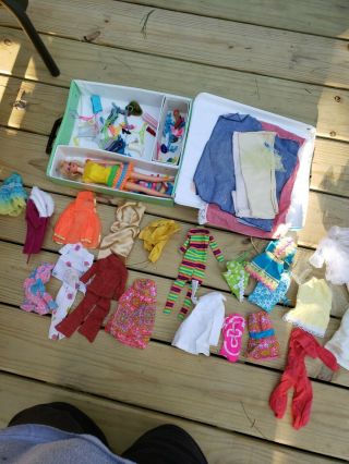 Vintage The World Of Barbie Doll Case & Doll With Clothes 1968