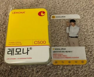 Bts Lemona Taehyung/v Photo Card And Tin Of 10 X 2g Packets