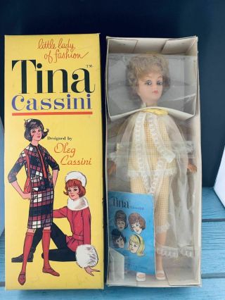 1964 Tina Cassini Doll Designed By Oleg Cassini With Brochure