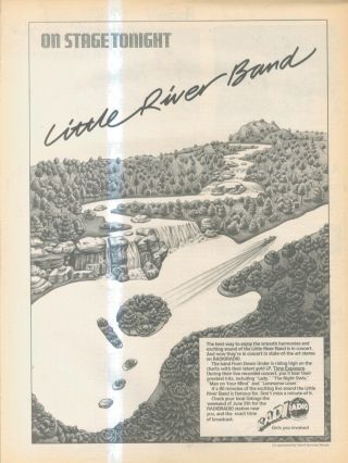 (sfbk18) Poster/advert 14x11 " Little River Band On Radioradio