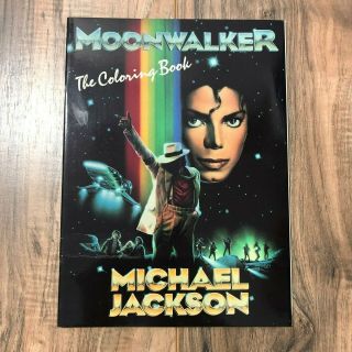 Vintage 1989 Michael Jackson Moonwalker Coloring Book Nm