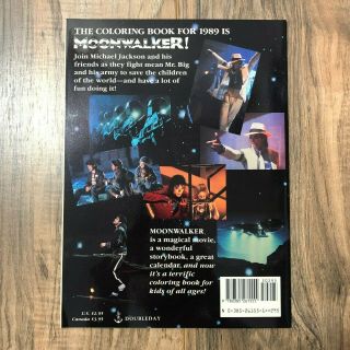 VINTAGE 1989 Michael Jackson Moonwalker Coloring Book NM 2