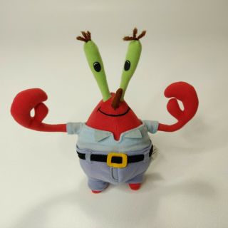 Vintage Mr.  Krabs Spongebob Squarepants Crab Plush Stuffed Animal 2000 Viacom