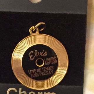 Elvis Presley Gold Record Love Me Tender Charm 4 Bracelet Or Pendant 4 Necklace