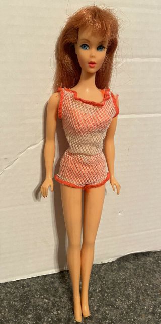 Rare Vintage Barbie Twist N Turn - Titian Red Rare Trade In Program W Swim Suit
