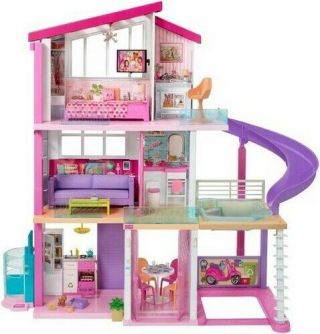 Mattel - Barbie Dollhouse With Pool,  Slide And Elevator [new Toy] Toy