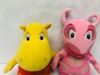 Backyardigans Uniqua & Tasha the Hippo Plush Stuffed Animal Character Toys Set 2