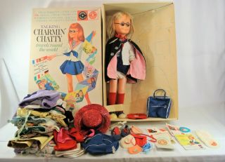Charmin Chatty Travels Round The World Talking Doll Mattel 1962,  Accessories