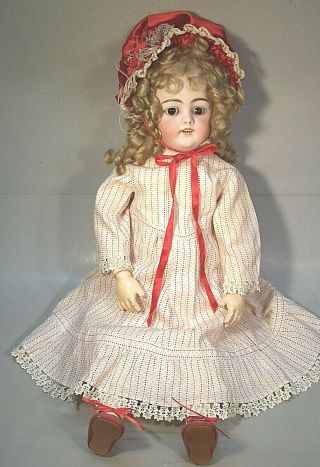 Very Pretty Antique 24 Inch Simon & Halbig Mold 1079 German Bisque Head Doll