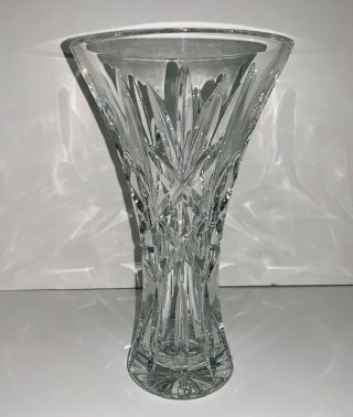 Waterford Crystal Flared 8 Inch Trumpet Vase Kilrane Seahorse Mark Ireland