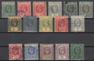 D3043/ British Fiji – Kgv – 1912 / 1927 - Semi Modern Lot – Cv 130 $