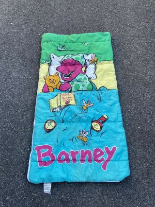 Vintage 1992 Barney Sleeping Bag By The Lyons Group