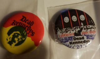 2 Vintage Dead Kenedys Button Badges Pin Backs Band