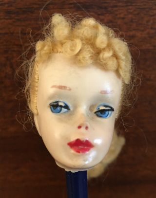 Vintage Barbie Doll 3 Blonde Beauty Ponytail Doll Head - 850 - Third - No Neck Mark
