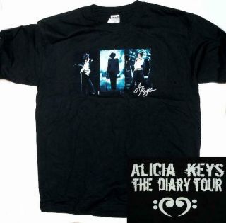 Alicia Keys Diary Tour Black Extra Large Xl T - Shirt