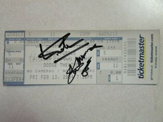 Deep Purple,  2004 Ticket Autographed By Singer Ian Gillan & Guitarist Steve Morse