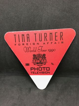 Tina Turner Foreign Affair World Tour 1990 Photo Tv Authentic Cloth Pass